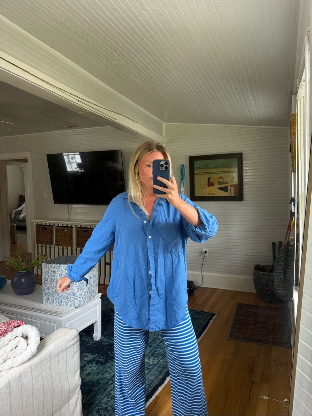 Blue Button-Down Shirt - Classic Relaxed Fit